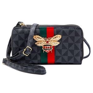 Queen Bee 🐝 Monogram Crossbody Wallet
